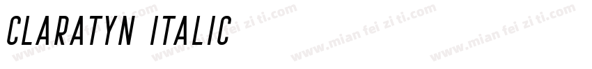 Claratyn Italic字体转换